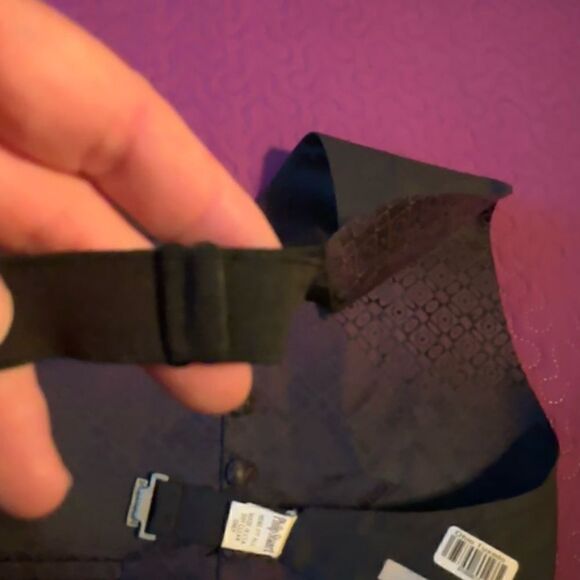 Tux vest ombré purple to darker purple geometric shapes M-L - Picture 4 of 4